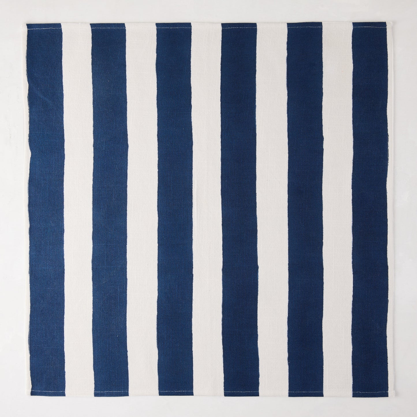 Navy Hampton Stripe Linen Napkin