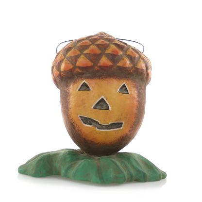 Haunted Woods Acorn Papier-Mâché Halloween Candy Bucket