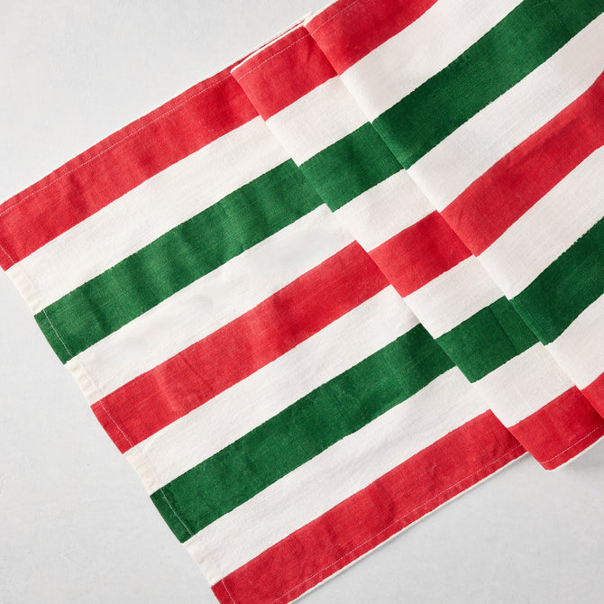 Holiday Red and Green Hampton Stripe Runner