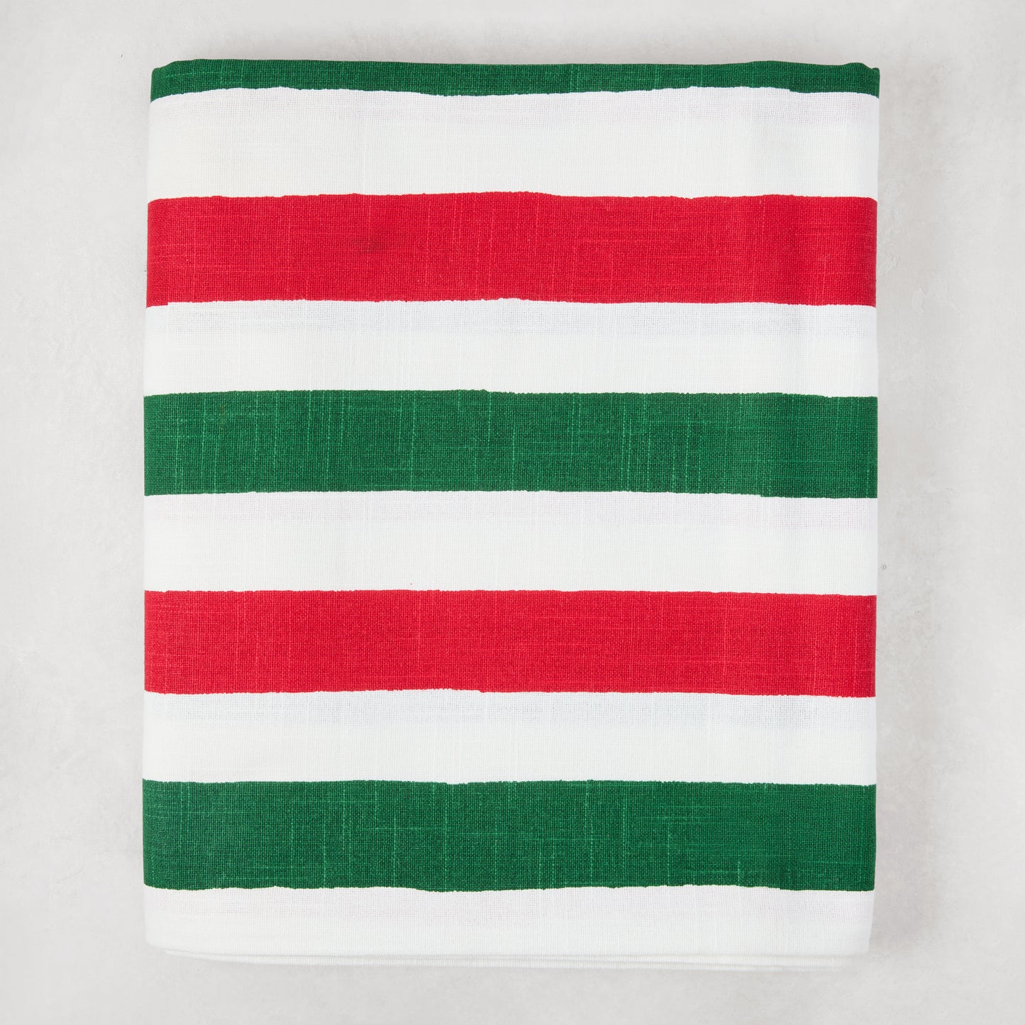 Holiday Red and Green Hampton Stripe Tablecloth