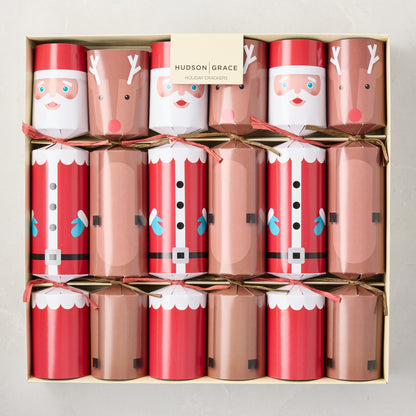 Hudson Grace Festive Holiday Christmas Crackers