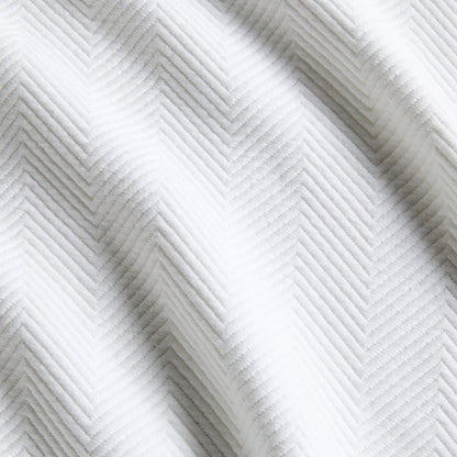 Herringbone Matelassé Pillow Shams, set of 2, White