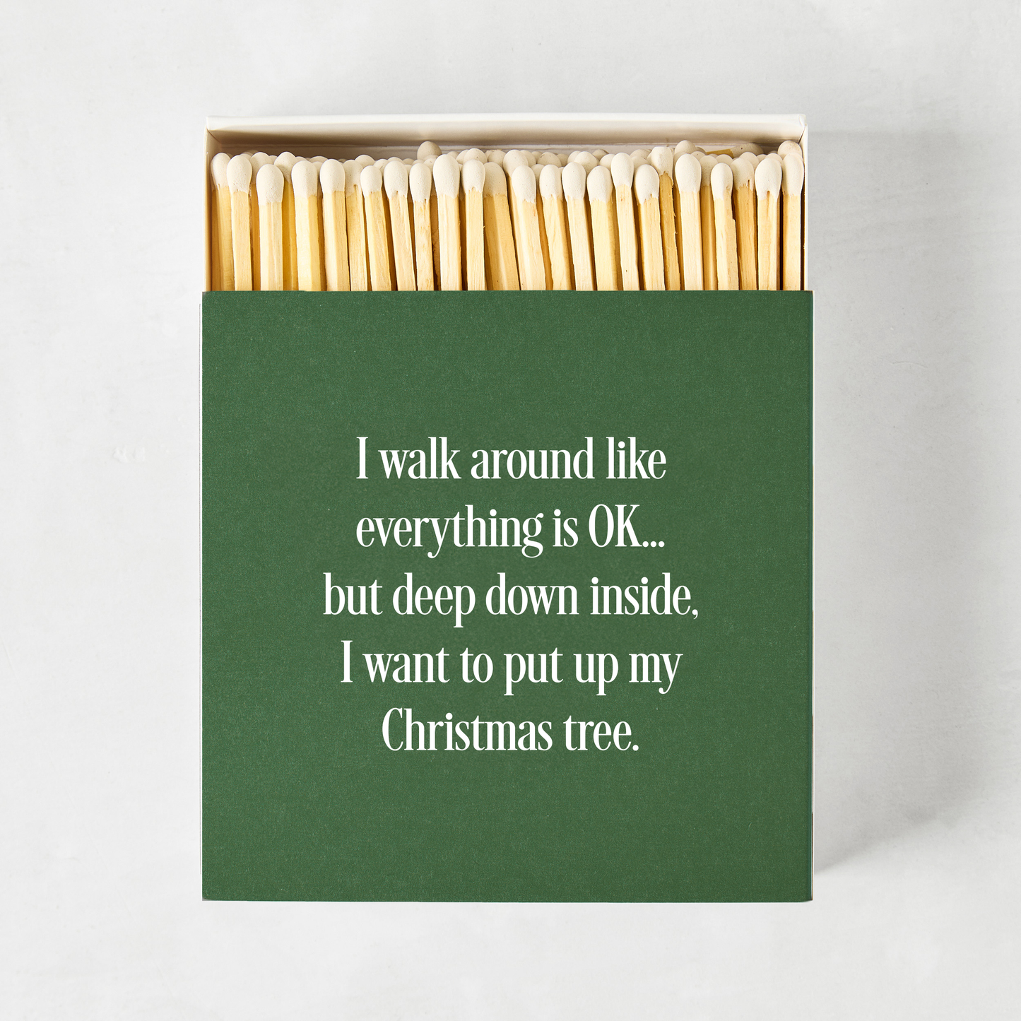 "I Want To Put Up My Christmas Tree" Oversized Matches