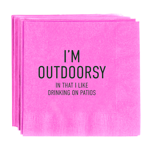 "I'm Outdoorsy" Cocktail Napkins, Set of 50