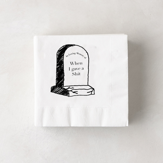 "In Loving Memory" Paper Cocktail Napkins, Set of 50