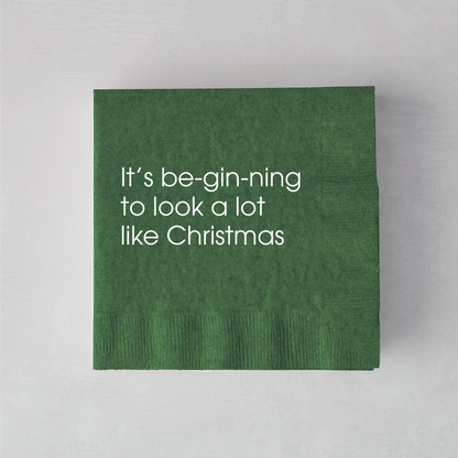 "It's Be-gin-ning" Christmas Cocktail Napkins, Set of 50