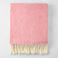 Berry Sorbet Pink Italian Herringbone Throw Blanket
