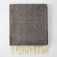 Chestnut Brown Italian Herringbone Throw Blanket