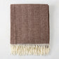 Chocolate Brown Italian Herringbone Throw Blanket