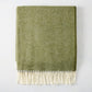 Fern Green Italian Herringbone Throw Banket