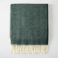 Pine Green Italian Herringbone Throw Blanket