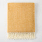 Ochre Yellow Italian Herringbone Throw Blanket