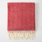 Poppy Red Italian Herringbone Throw Blanket