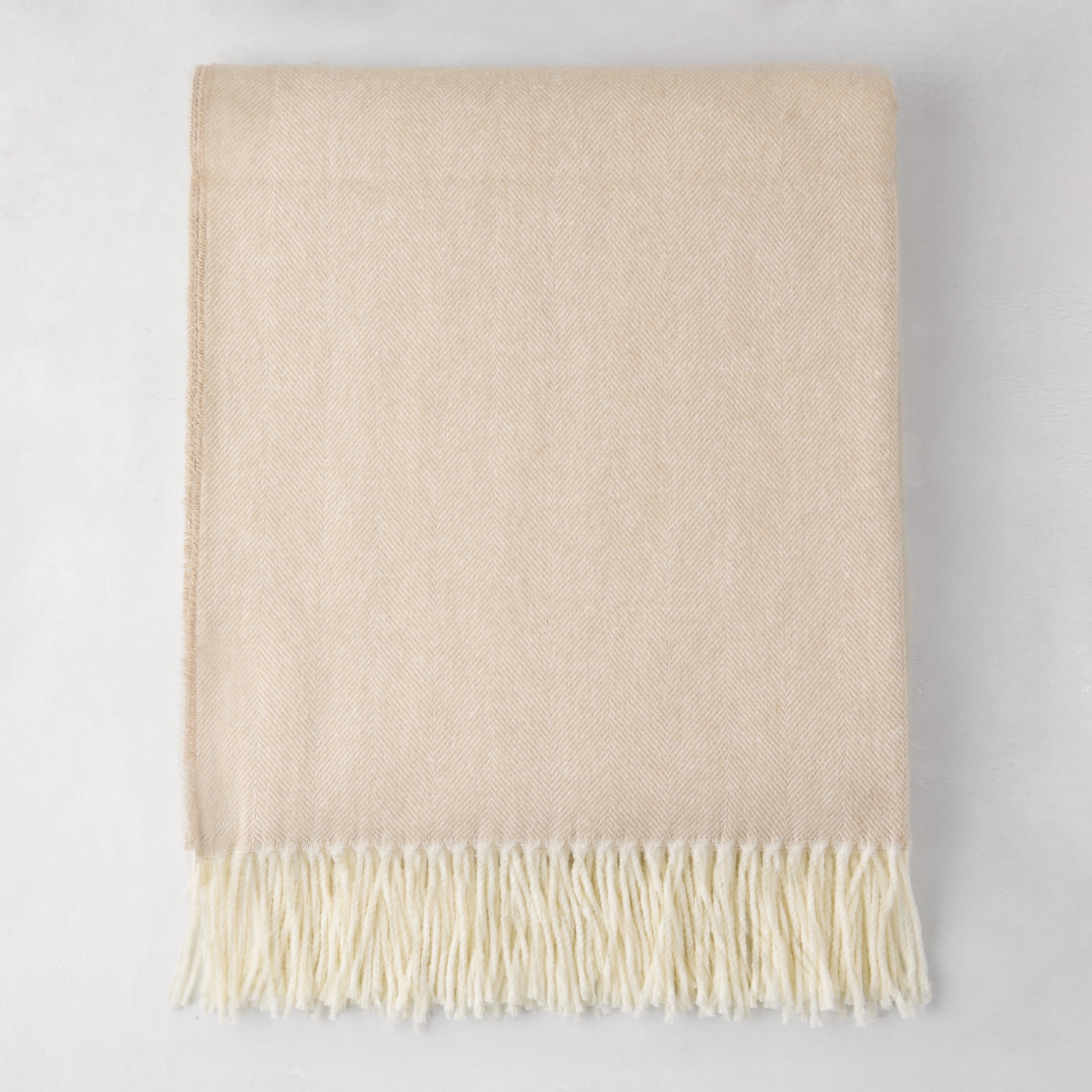 Dune Italian Herringbone Throw Blanket - Hudson Grace