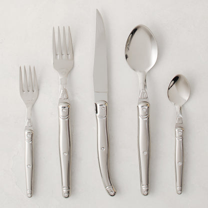 Jean Dubost Laguiole Stainless Steel Flatware 5-Piece Set