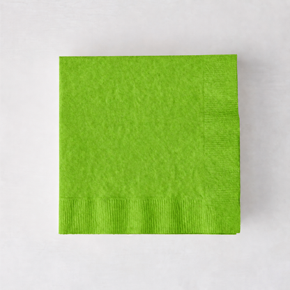 Personalized Kiwi Green Paper Cocktail Napkins, Set of 100