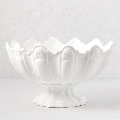 Large Ceramic Scallop Serving Bowl