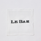 Embroidered "Le Bar" Cocktail Napkin Coaster, set of 4