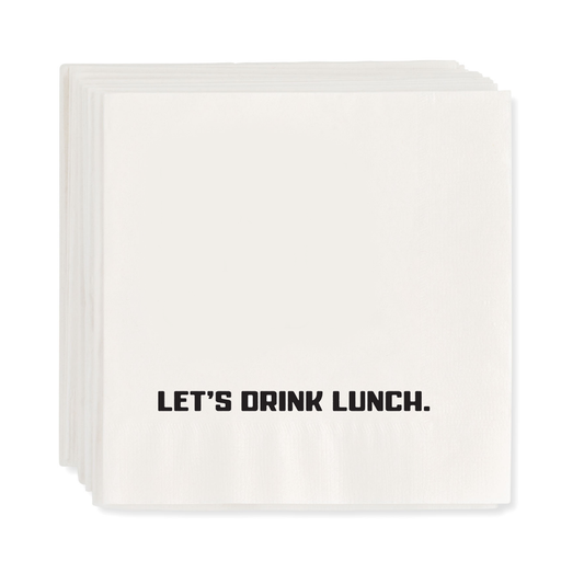 "Let's Drink Lunch" Cocktail Napkins, Set of 50