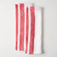 Red Lexington Stripe Linen Hand Towels, Set of 2