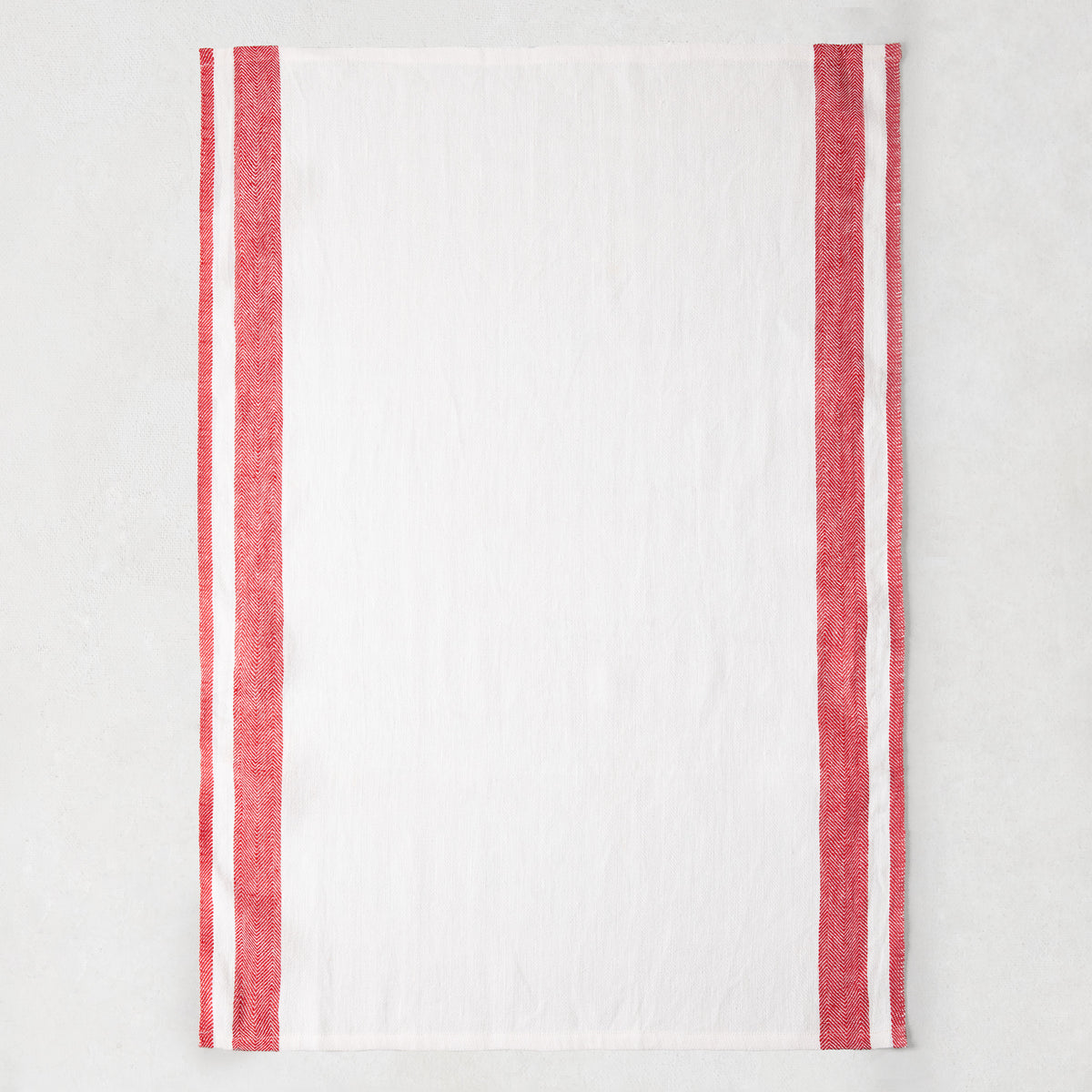 Red Lexington Stripe Linen Hand Towels, Set of 2