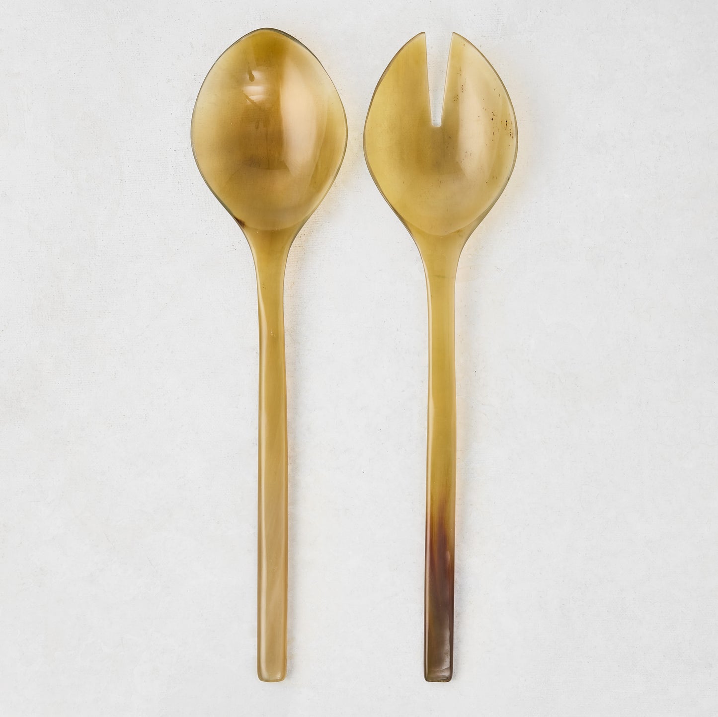 Light Horn Thin Salad Server Set