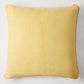 Corn Silk Yellow and Canvas Beige Linen Flange Border Pillow