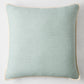 Zephyr Blue and Canvas Beige Linen Flange Border Pillow