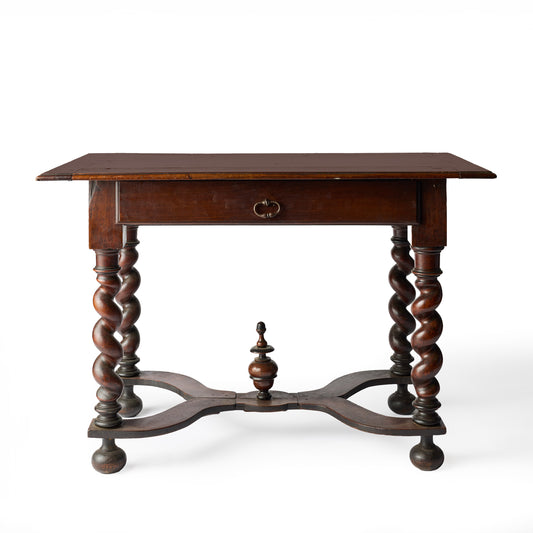 Louis XIII Oak Wood Desk with Cross Support