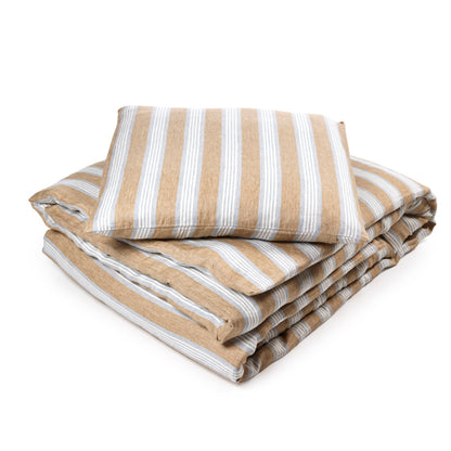 Maora Stripe Linen Duvet Cover