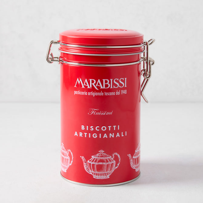 Marabissi Artisan Biscotti in Holiday Red Tin