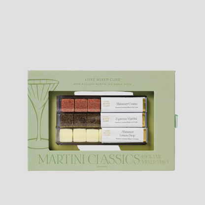 Luxe Martini Classics Mixer Cubes Trio