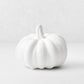 Small Matte White Ceramic Pumpkin