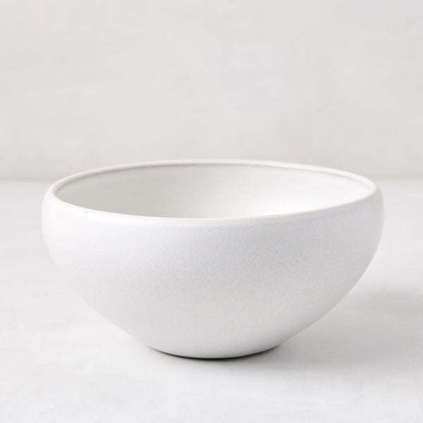 Matte White Stoneware Bowl