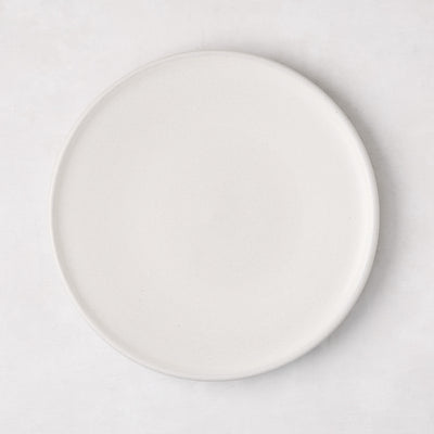 Matte White Stoneware Salad Plate
