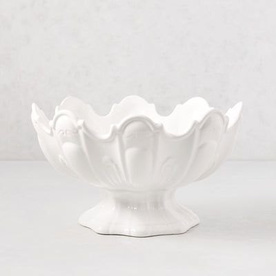 Medium Ceramic Scallop Serving Bowl