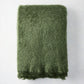 Fern Green Mohair Throw Blanket
