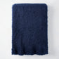 Navy Blue Mohair Throw Blanket