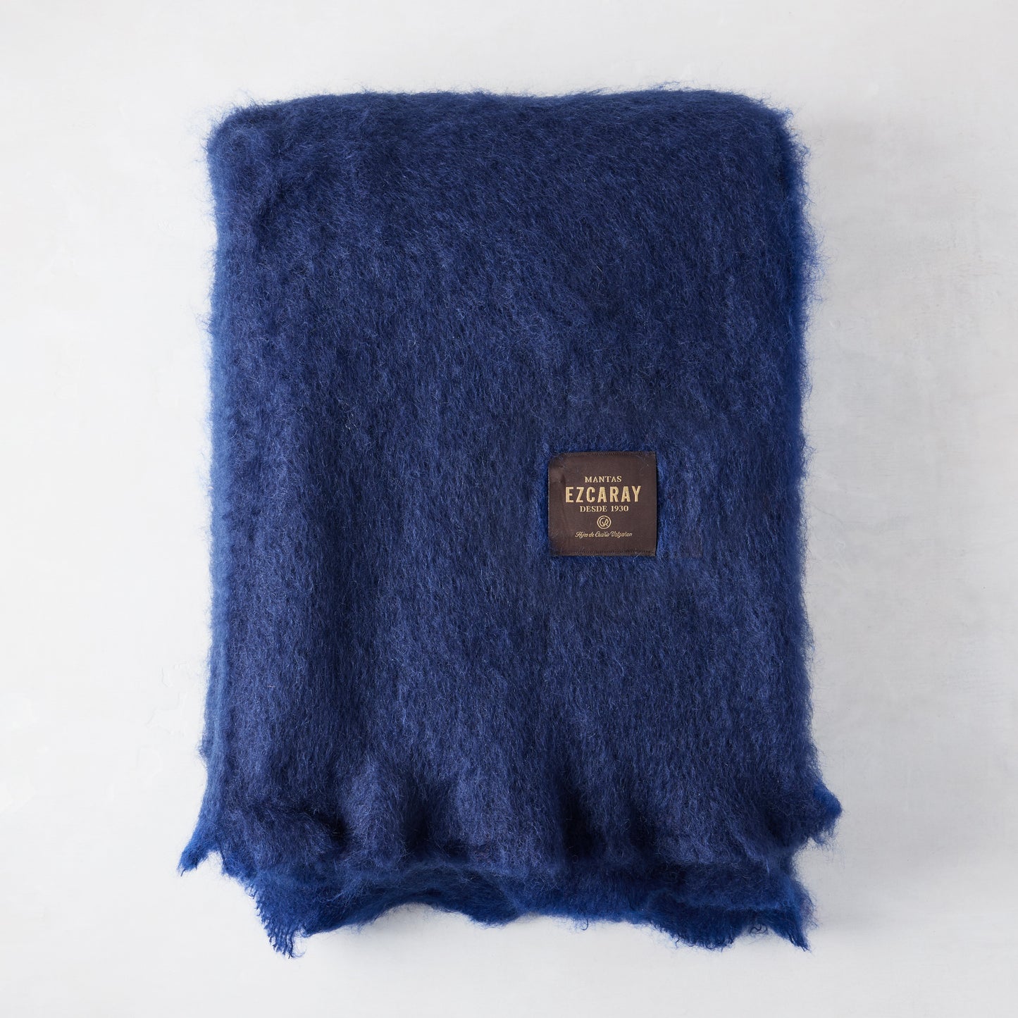 dark blue mohair throw large