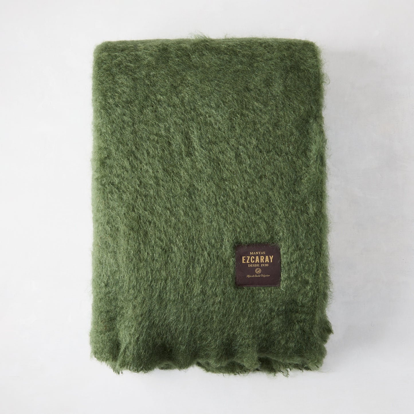 dark green mohair throw 