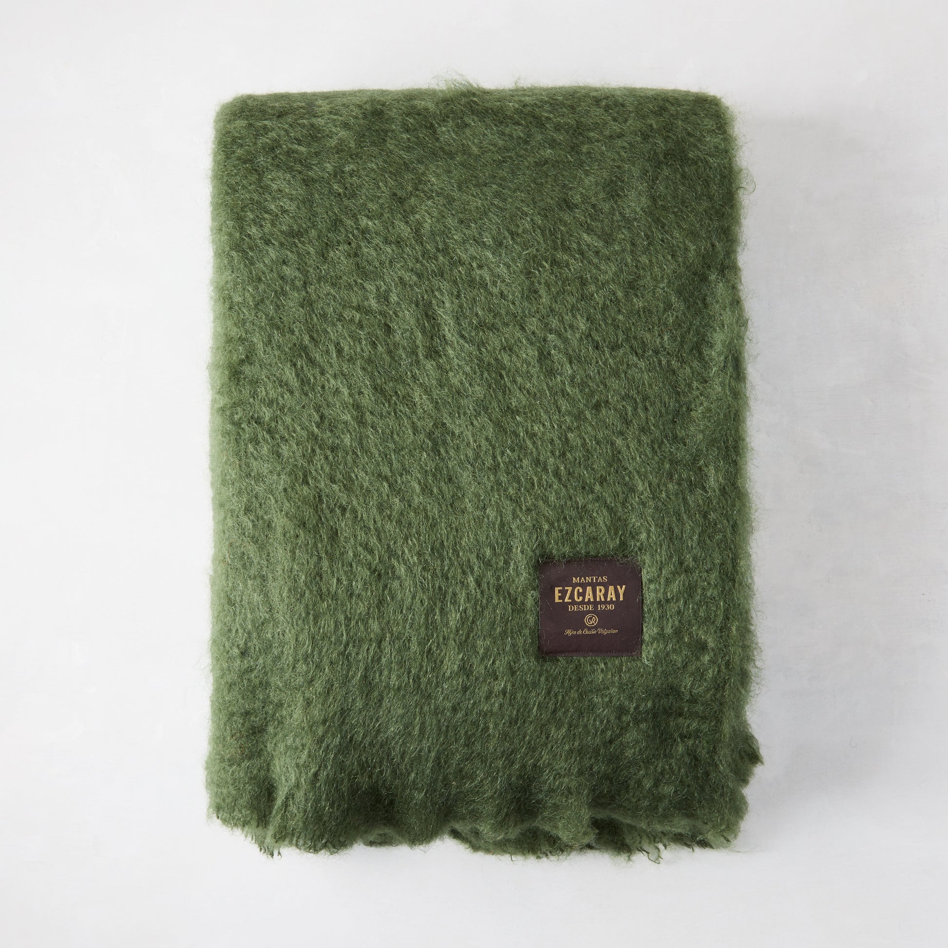 dark green mohair throw 