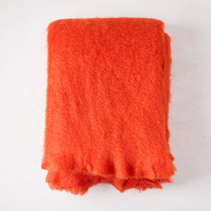 Mantas Ezcaray Orange Mohair Throw