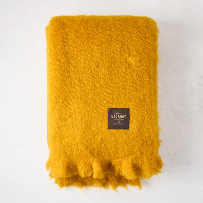 Mantas Ezcaray Yellow Mohair Throw