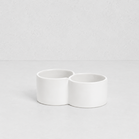 Ceramic Appetizer Double Bowl 4883 by Montes Doggett