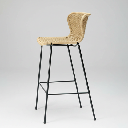 Rattan "Wing" Indoor Counter Stool