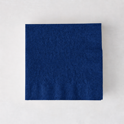 Personalized Navy Blue Paper Cocktail Napkins, Set of 100