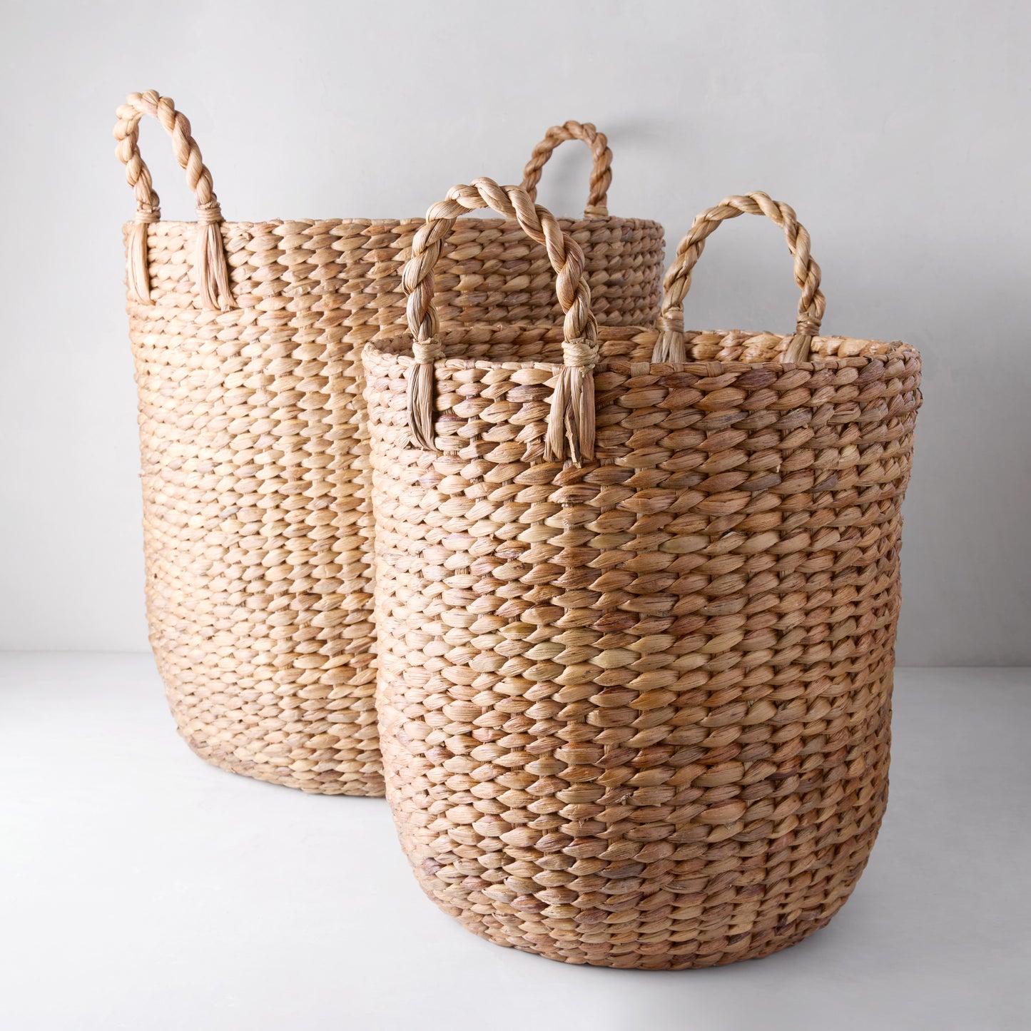 Large Montauk Woven Hyacinth Round Basket