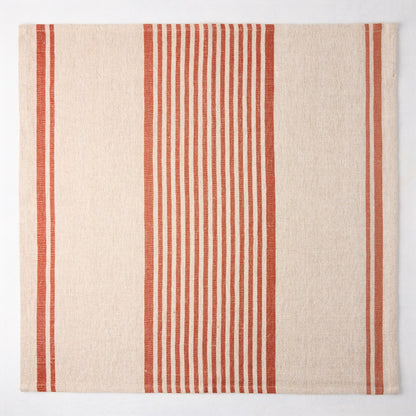 Spice Orange Boat Stripe Natural Napkin
