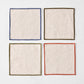 Natural Border Trim Drink Coasters, Set of 4