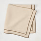 Brown Embroidered Double Line Natural Cotton Napkin